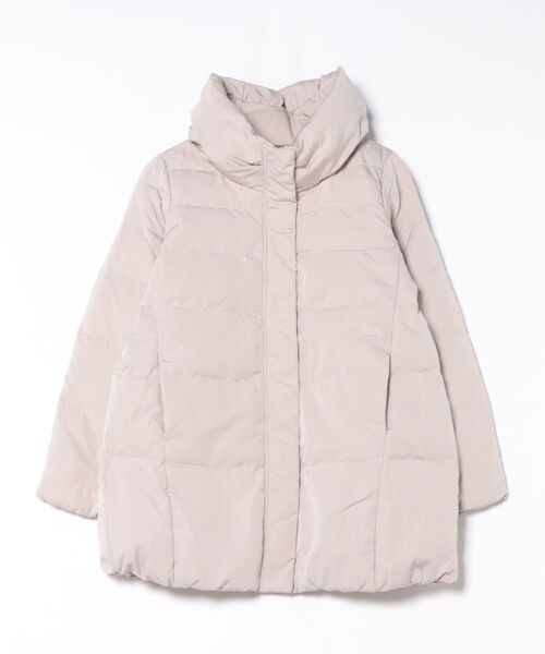 INTERPLANET（インタープラネット）の「ピーチスキンミドルダウン（ダウンジャケット/コート・レディース・ネイビー/グレイッシュベージュ/ブラック/ベージュ・LARGE/MEDIUM）」の9枚目の写真