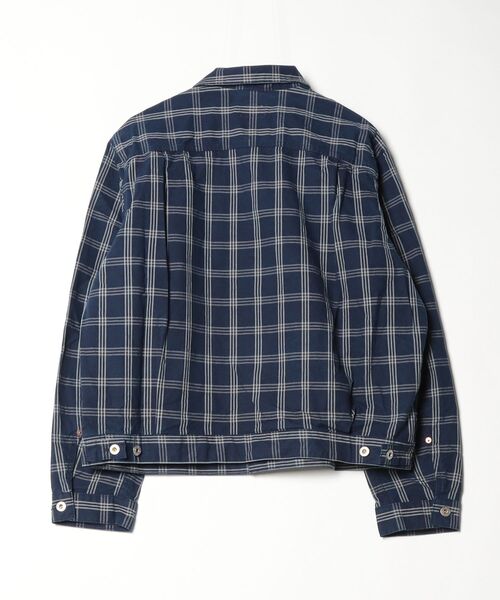 Nudie Jeans(ヌーディージーンズ)の「Nudie Jeans/ヌーディージーンズ Dante II / インディゴチェックジャケット / Blue(その他アウター・メンズ・ブルー・S/M/L)」の3枚目の写真