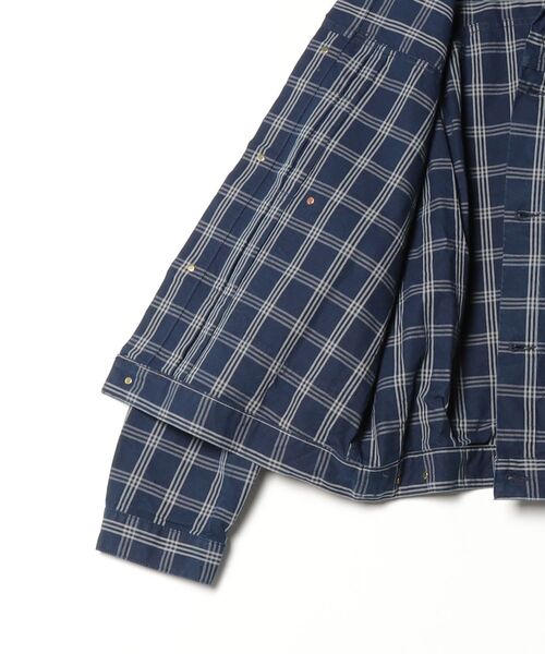Nudie Jeans(ヌーディージーンズ)の「Nudie Jeans/ヌーディージーンズ Dante II / インディゴチェックジャケット / Blue(その他アウター・メンズ・ブルー・S/M/L)」の2枚目の写真
