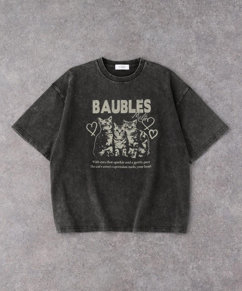 MONO-MART(モノマート)の「ヴィンテージ加工 アニマルプリントキャット半袖Tシャツ(Tシャツ/カットソー・レディース・ホワイト系/ブラック系/ブラック/ピンク/オフホワイト・FREE)」の17枚目の写真