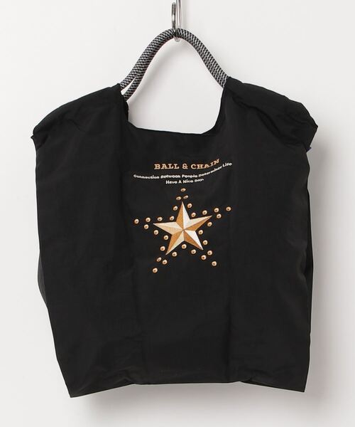 Ball&Chain（ボールアンドチェーン）の「Ball&Chain(ボールアンドチェーン) The first star/Mサイズ（エコバッグ/サブバッグ・レディース・ブラック/アイボリー/グレー・F）」の6枚目の写真