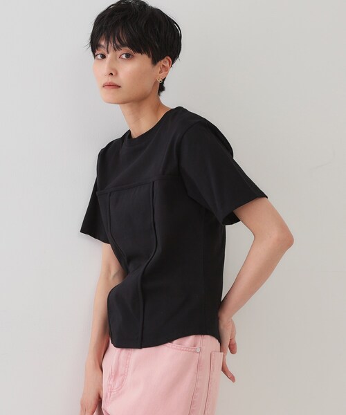 OPAQUE.CLIP(オペークドットクリップ)の「◆切り替えデザインカットソー【洗濯機洗い可】(Tシャツ/カットソー・レディース・ブラック/ホワイト/ピンク・36/38)」の17枚目の写真