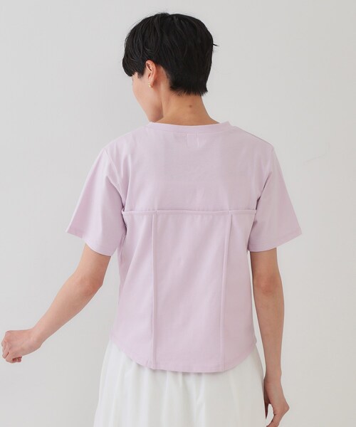 OPAQUE.CLIP(オペークドットクリップ)の「◆切り替えデザインカットソー【洗濯機洗い可】(Tシャツ/カットソー・レディース・ブラック/ホワイト/ピンク・36/38)」の7枚目の写真