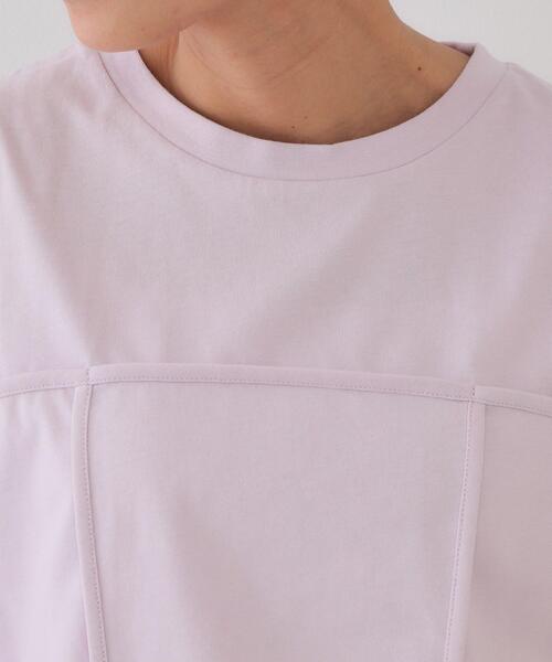 OPAQUE.CLIP(オペークドットクリップ)の「◆切り替えデザインカットソー【洗濯機洗い可】(Tシャツ/カットソー・レディース・ブラック/ホワイト/ピンク・36/38)」の6枚目の写真