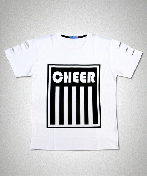 CHEER(チアー)の「ダメージ加工プリントBIGTEE(Tシャツ/カットソー・レディース・ホワイト/ブラック・L/M/S)」の9枚目の写真