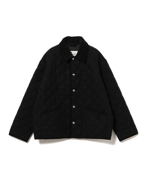 Traditional Weatherwear（トラディショナルウェザーウェア）の「Traditional Weatherwear / WAVERLY STUDS SHORT ツイード キルティング ジャケット（ブルゾン・メンズ・ブラック/ネイビー・36/40/38）」の4枚目の写真