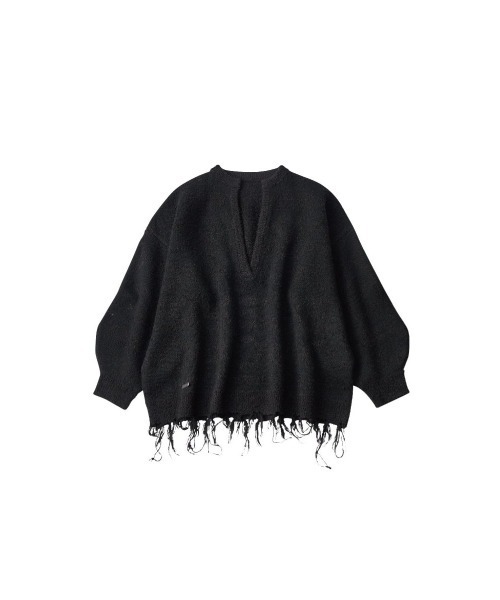 Knuth Marf クヌースマーフ knit limegray Knuth Marf logo knit(unisex)/3color | KNUTH MARF