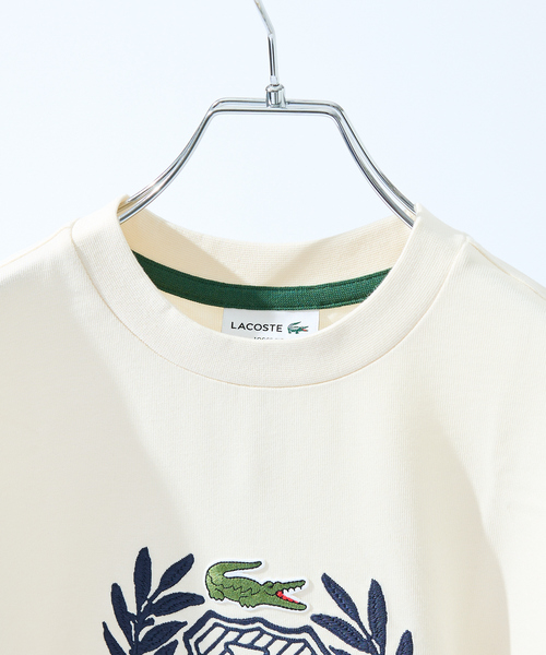 LACOSTE(ラコステ)の「【LACOSTE / ラコステ】ハンドステッチ風フレンチグラフィックTシャツ(Tシャツ/カットソー・メンズ・ネイビー/グリーン/オフホワイト・L/M)」の5枚目の写真