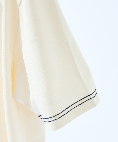 LACOSTE(ラコステ)の「【LACOSTE / ラコステ】ハンドステッチ風フレンチグラフィックTシャツ(Tシャツ/カットソー・メンズ・ネイビー/グリーン/オフホワイト・L/M)」の8枚目の写真