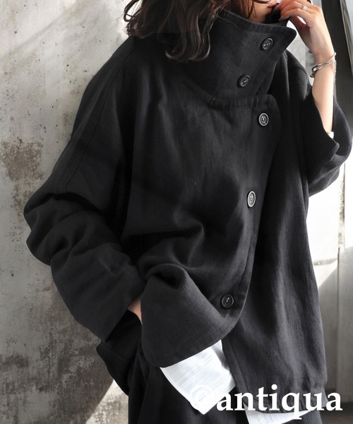 QUITAN キタン　リネン100% ガウンジャケット quitan／キタン Aodai Long PO Shirt #4156046 ecru | Routes*Roots
