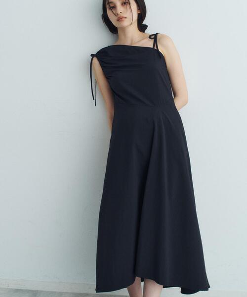 CODE A(コードエー)の「asymmetry ribbon one-piece(ワンピース・レディース・ブラック/ライトグレー・00)」の9枚目の写真