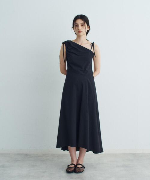 CODE A(コードエー)の「asymmetry ribbon one-piece(ワンピース・レディース・ブラック/ライトグレー・00)」の10枚目の写真