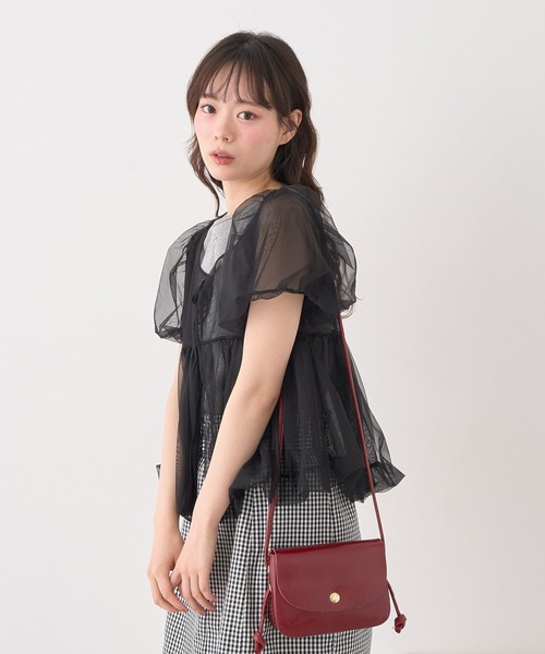 earth music&ecology(アースミュージックアンドエコロジー)の「SET2点チュールバルーンブラウス+ロゴタンク(Tシャツ/カットソー・レディース・ブラック/アイボリー/ピンクベージュ・FREE)」の16枚目の写真