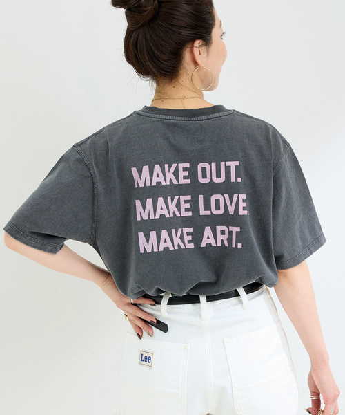 Nikben（ニックベン）の「NIKBEN / ニックベン 別注 バックプリントTEE（Tシャツ/カットソー・レディース・ブラック/ホワイト・FREE）」の2枚目の写真