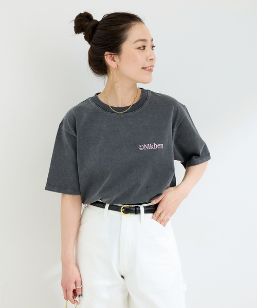 Nikben（ニックベン）の「NIKBEN / ニックベン 別注 バックプリントTEE（Tシャツ/カットソー・レディース・ブラック/ホワイト・FREE）」の6枚目の写真