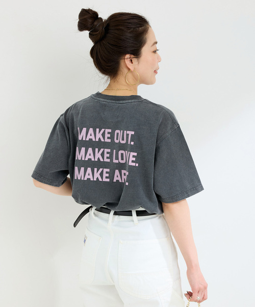 Nikben（ニックベン）の「NIKBEN / ニックベン 別注 バックプリントTEE（Tシャツ/カットソー・レディース・ブラック/ホワイト・FREE）」の8枚目の写真