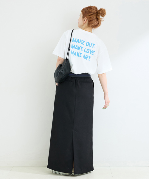 Nikben（ニックベン）の「NIKBEN / ニックベン 別注 バックプリントTEE（Tシャツ/カットソー・レディース・ブラック/ホワイト・FREE）」の11枚目の写真