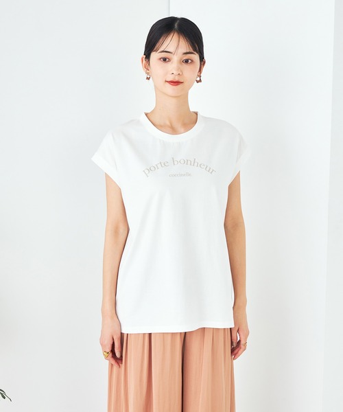 a.v.v(アーヴェヴェ)の「【コットン100%】フレンチスリーブロゴTシャツ(Tシャツ/カットソー・レディース・ホワイト/グレー系その他・34/36/38/40/42)」の18枚目の写真