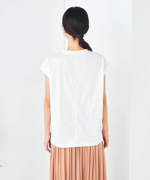 a.v.v(アーヴェヴェ)の「【コットン100%】フレンチスリーブロゴTシャツ(Tシャツ/カットソー・レディース・ホワイト/グレー系その他・34/36/38/40/42)」の20枚目の写真