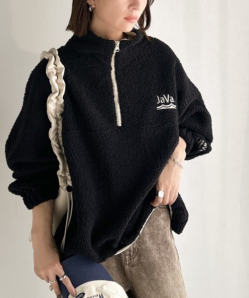 セール】《JaVaジャバコラボ》ボア素材×刺繍でおしゃれ上級者に格上げ