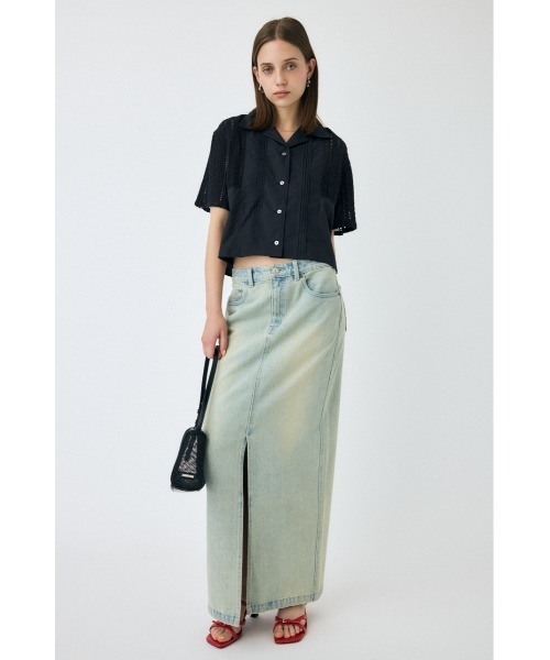 MOUSSY(マウジー)の「【セットアップ対応】LACE OPEN COLLAR シャツ(シャツ/ブラウス・レディース・ブラック/ホワイト・FREE)」の5枚目の写真