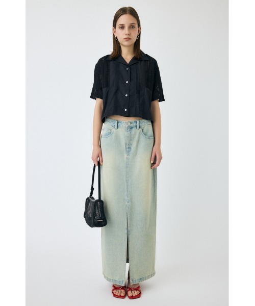 MOUSSY(マウジー)の「【セットアップ対応】LACE OPEN COLLAR シャツ(シャツ/ブラウス・レディース・ブラック/ホワイト・FREE)」の6枚目の写真