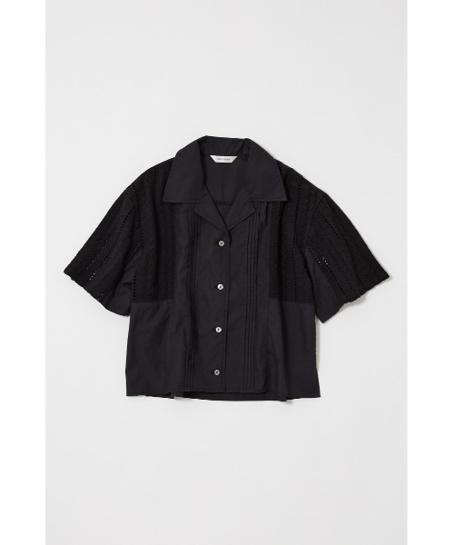 MOUSSY(マウジー)の「【セットアップ対応】LACE OPEN COLLAR シャツ(シャツ/ブラウス・レディース・ブラック/ホワイト・FREE)」の9枚目の写真