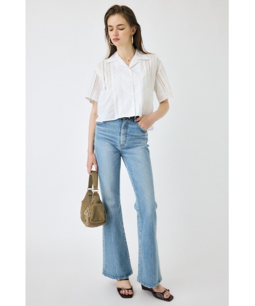 MOUSSY(マウジー)の「【セットアップ対応】LACE OPEN COLLAR シャツ(シャツ/ブラウス・レディース・ブラック/ホワイト・FREE)」の12枚目の写真