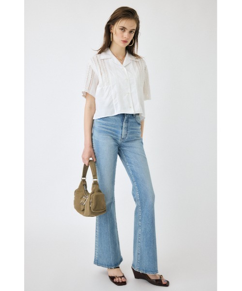 MOUSSY(マウジー)の「【セットアップ対応】LACE OPEN COLLAR シャツ(シャツ/ブラウス・レディース・ブラック/ホワイト・FREE)」の13枚目の写真