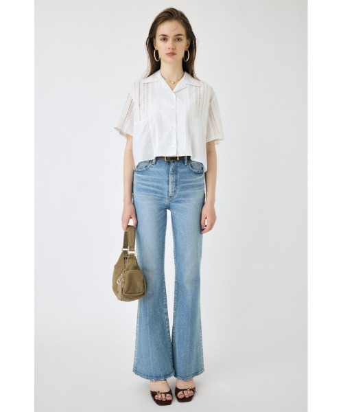 MOUSSY(マウジー)の「【セットアップ対応】LACE OPEN COLLAR シャツ(シャツ/ブラウス・レディース・ブラック/ホワイト・FREE)」の14枚目の写真