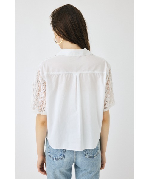 MOUSSY(マウジー)の「【セットアップ対応】LACE OPEN COLLAR シャツ(シャツ/ブラウス・レディース・ブラック/ホワイト・FREE)」の18枚目の写真