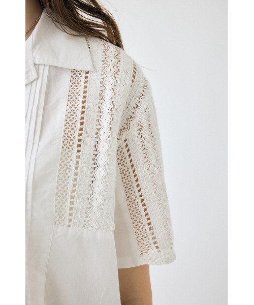 MOUSSY(マウジー)の「【セットアップ対応】LACE OPEN COLLAR シャツ(シャツ/ブラウス・レディース・ブラック/ホワイト・FREE)」の21枚目の写真