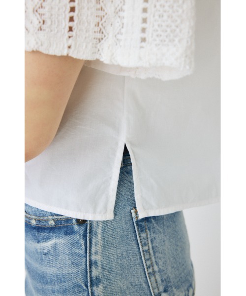 MOUSSY(マウジー)の「【セットアップ対応】LACE OPEN COLLAR シャツ(シャツ/ブラウス・レディース・ブラック/ホワイト・FREE)」の22枚目の写真