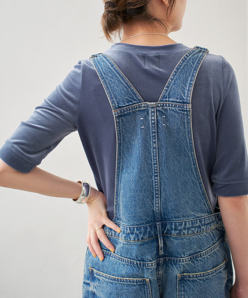 Spick & Span（スピックアンドスパン）の「《追加》ベロアハーフスリーブプルオーバー（Tシャツ/カットソー・レディース・ライトグレー/ブラウン/ブルー・FREE）」の10枚目の写真