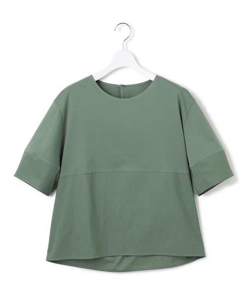 23区(ニジュウサンク)の「【洗える】シルエットスムースコンビ バックフレア カットソー(Tシャツ/カットソー・レディース・モスグリーン系/ベージュ系/ブラック系・38/40)」の10枚目の写真