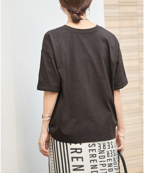 JOURNAL STANDARD（ジャーナルスタンダード）の「《追加3》汗ジミ防止天竺ビッグT（Tシャツ/カットソー・レディース・ホワイト/ブラック系その他/チャコールグレー・FREE）」の15枚目の写真