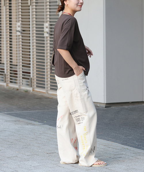 JOURNAL STANDARD（ジャーナルスタンダード）の「《追加3》汗ジミ防止天竺ビッグT（Tシャツ/カットソー・レディース・ホワイト/ブラック系その他/チャコールグレー・FREE）」の17枚目の写真