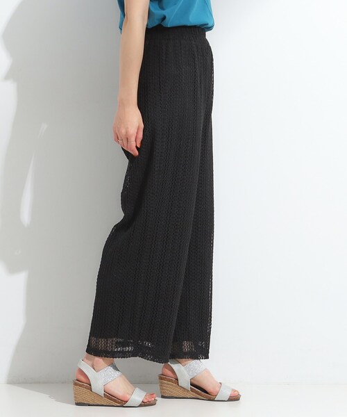 DRESKIP(ドレスキップ)の「【S-LL】クロシェ風レースイージーワイドパンツ(その他パンツ・レディース・ブラック/ブラウン系/ライトベージュ・01/02/03/04)」の5枚目の写真