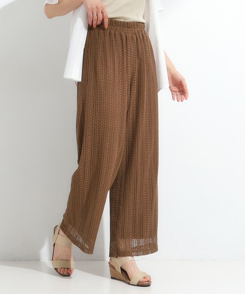 DRESKIP(ドレスキップ)の「【S-LL】クロシェ風レースイージーワイドパンツ(その他パンツ・レディース・ブラック/ブラウン系/ライトベージュ・01/02/03/04)」の9枚目の写真