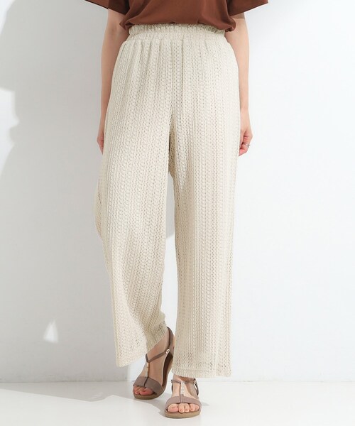 DRESKIP(ドレスキップ)の「【S-LL】クロシェ風レースイージーワイドパンツ(その他パンツ・レディース・ブラック/ブラウン系/ライトベージュ・01/02/03/04)」の12枚目の写真