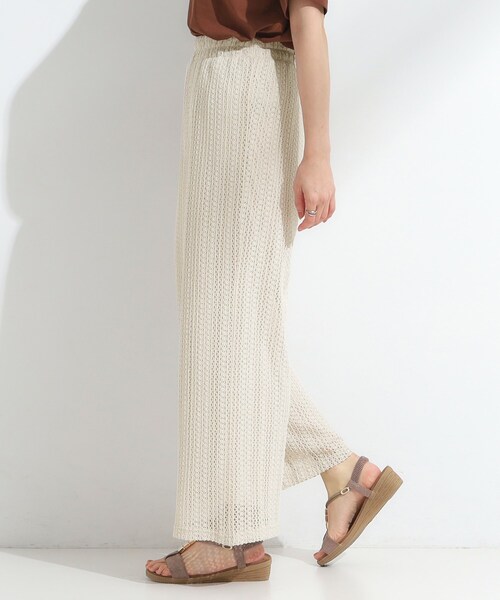 DRESKIP(ドレスキップ)の「【S-LL】クロシェ風レースイージーワイドパンツ(その他パンツ・レディース・ブラック/ブラウン系/ライトベージュ・01/02/03/04)」の13枚目の写真