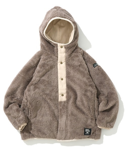 KRIFF MAYER Kid's Collection（クリフメイヤーキッズコレクション）の「耐風ボアジャケット（その他アウター・キッズ・セージグリーン/ネイビー/アイボリー/グレイッシュベージュ・170/160/140/130/120/150）」の3枚目の写真