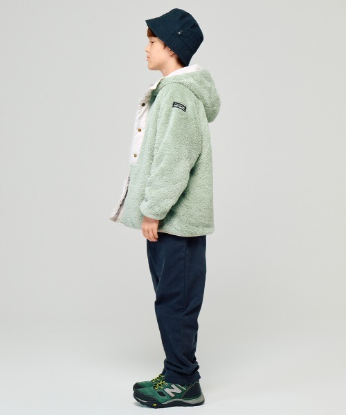 KRIFF MAYER Kid's Collection（クリフメイヤーキッズコレクション）の「耐風ボアジャケット（その他アウター・キッズ・セージグリーン/ネイビー/アイボリー/グレイッシュベージュ・170/160/140/130/120/150）」の10枚目の写真