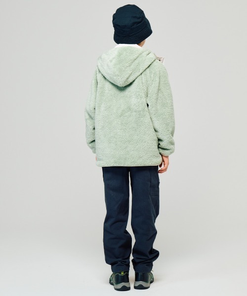 KRIFF MAYER Kid's Collection（クリフメイヤーキッズコレクション）の「耐風ボアジャケット（その他アウター・キッズ・セージグリーン/ネイビー/アイボリー/グレイッシュベージュ・170/160/140/130/120/150）」の11枚目の写真