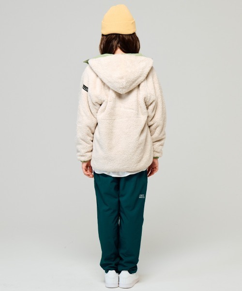 KRIFF MAYER Kid's Collection（クリフメイヤーキッズコレクション）の「耐風ボアジャケット（その他アウター・キッズ・セージグリーン/ネイビー/アイボリー/グレイッシュベージュ・170/160/140/130/120/150）」の14枚目の写真