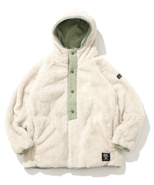 KRIFF MAYER Kid's Collection（クリフメイヤーキッズコレクション）の「耐風ボアジャケット（その他アウター・キッズ・セージグリーン/ネイビー/アイボリー/グレイッシュベージュ・170/160/140/130/120/150）」の16枚目の写真