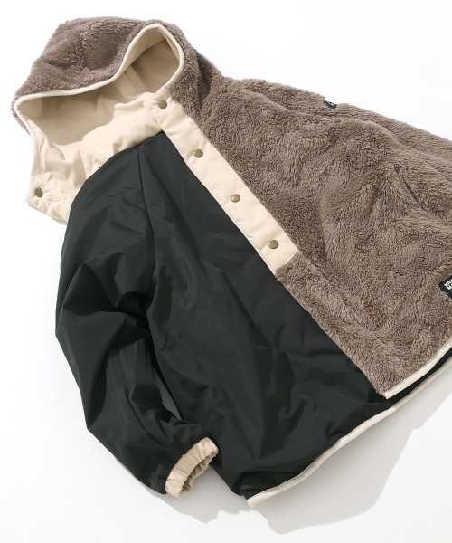 KRIFF MAYER Kid's Collection（クリフメイヤーキッズコレクション）の「耐風ボアジャケット（その他アウター・キッズ・セージグリーン/ネイビー/アイボリー/グレイッシュベージュ・170/160/140/130/120/150）」の7枚目の写真