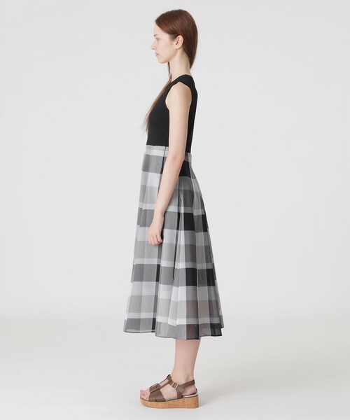 美品 bluelabel crestbrige リブニットドッキングワンピース BLUE LABEL CRESTBRIDGE（ブルーレーベルクレストブリッジ）の