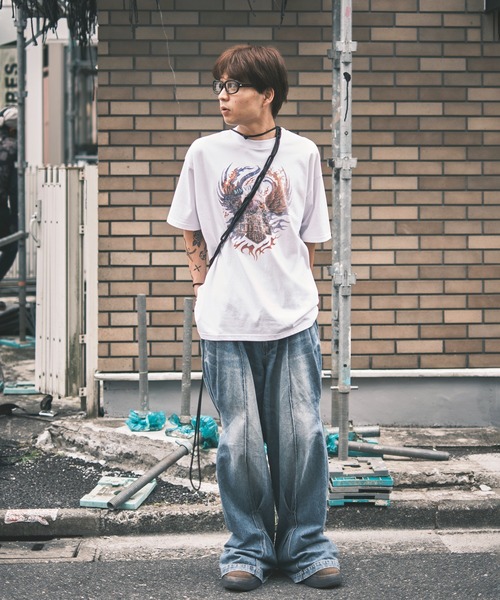 JIEDA(ジエダ)の「CONZ別注 TEE/グラフィックTシャツ/ビンテージ加工/JIEDA/夏服/Tシャツ(Tシャツ/カットソー・メンズ・ブラック/ホワイト・1/2)」の22枚目の写真