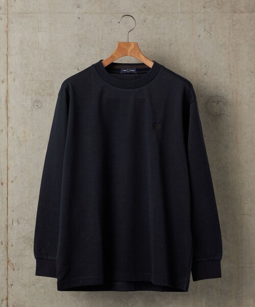 FRED PERRY(フレッドペリー)の「【SHIPS別注】FRED PERRY: ピケ ロングスリーブ T シャツ(Tシャツ/カットソー・メンズ・ナチュラル/ブラック/ネイビー/オートミール/ダークグレー/ダークブルー・SMALL/MEDIUM/LARGE/X-LARGE)」の6枚目の写真